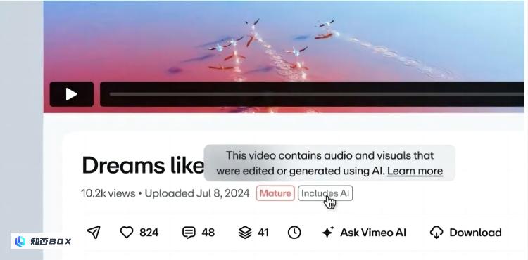 Viemo推出AI内容标签功能，要求创作者标注内容来源。_图1