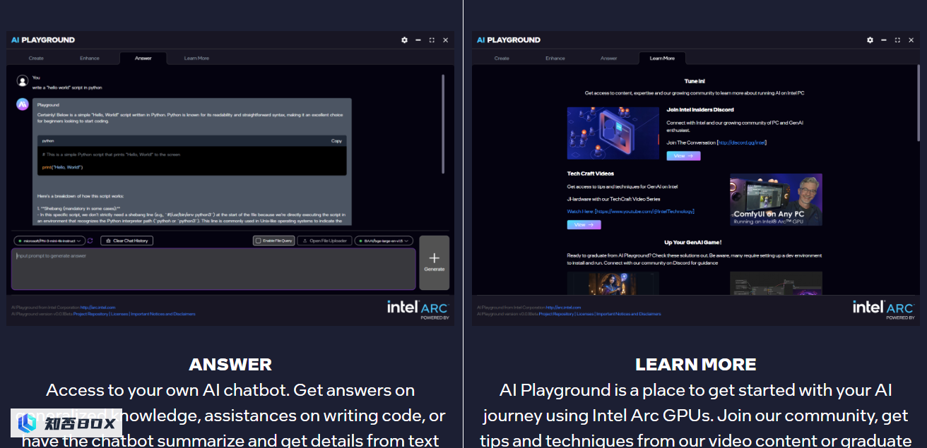 英特尔发布AI Playground开源软件，支持在锐炫Arc显卡上本地运行AI图像生成与聊天机器人。_图3