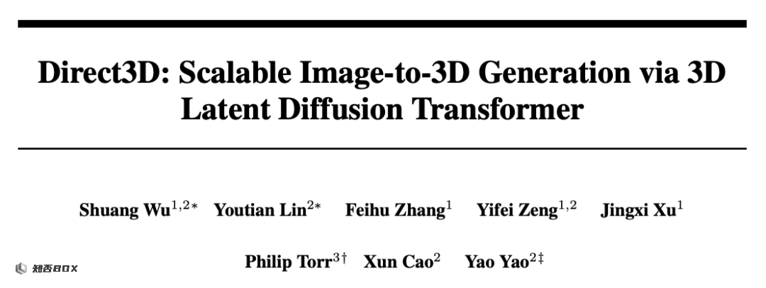 DreamTech发布了全球首个原生3D-DiT大模型Direct3D，3D版的SORA即将问世！_图1