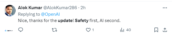 OpenAI公布10项安全措施，获网友赞赏。_图3